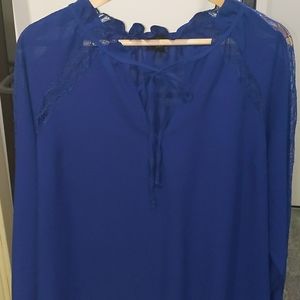 Royal Blue Lace Worthington Blouse